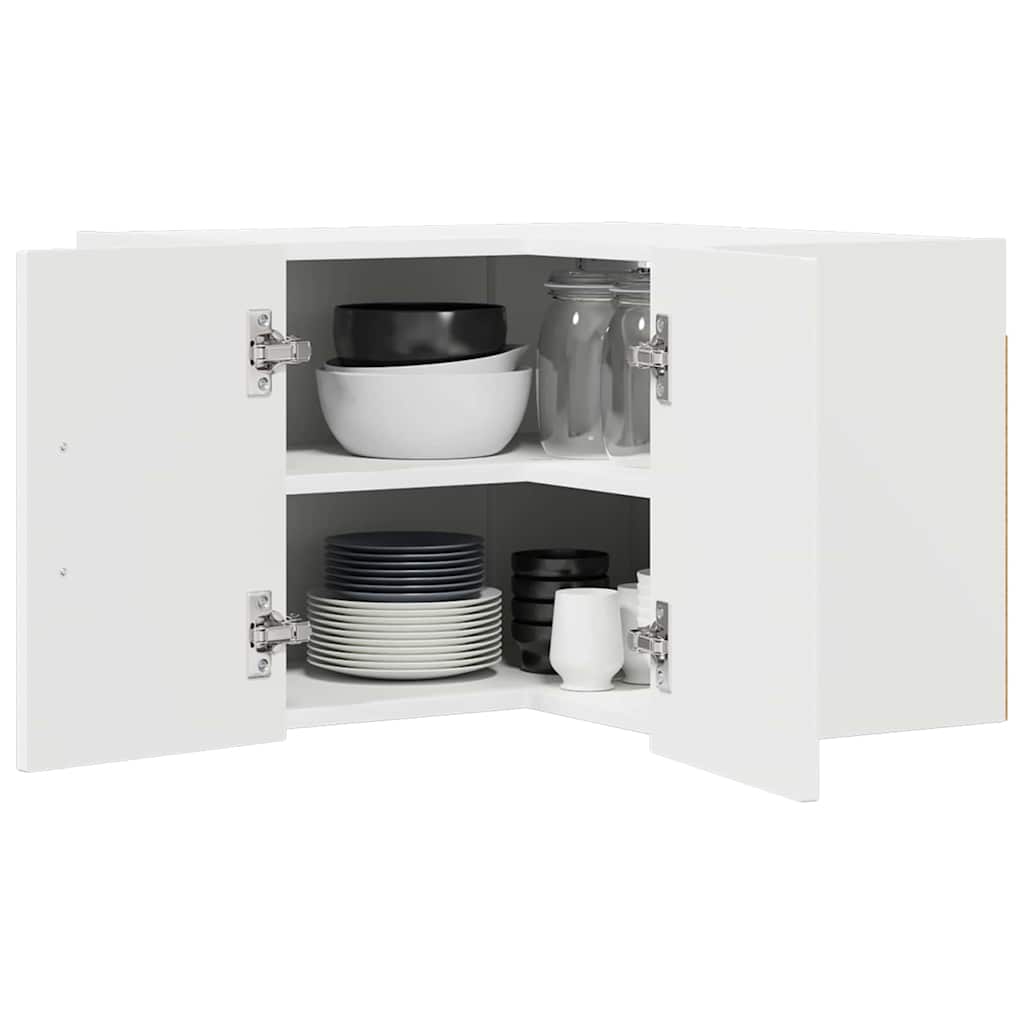 Küchenhängeschrank mit Regal Weiß 57 x 57 x 40 cm Holzwerkstoff