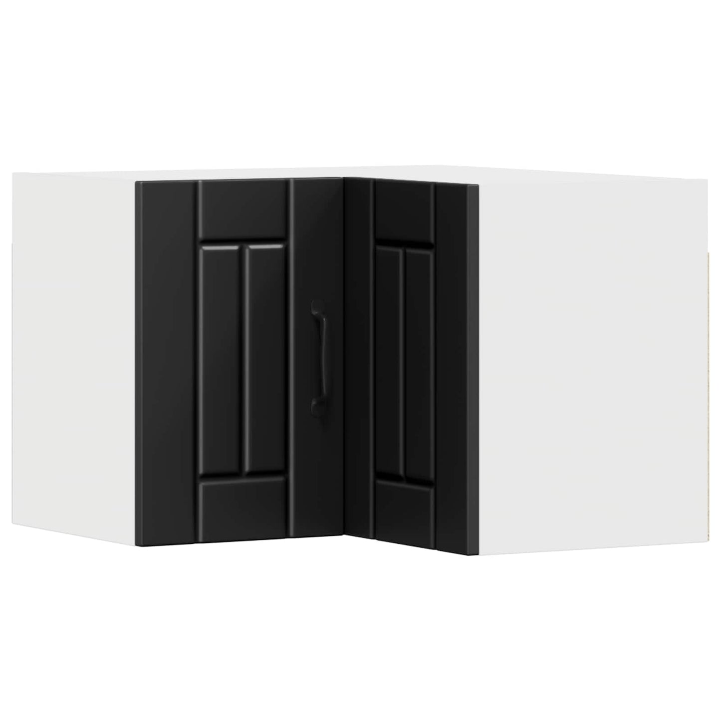 Wand-Eckschrank LUCCA Schwarz 57 x 57 x 40 cm Holzwerkstoff