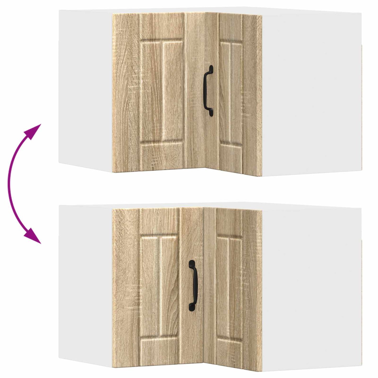 Wand-Eckschrank LUCCA Sonoma-Eiche 57 x 57 x 40 cm