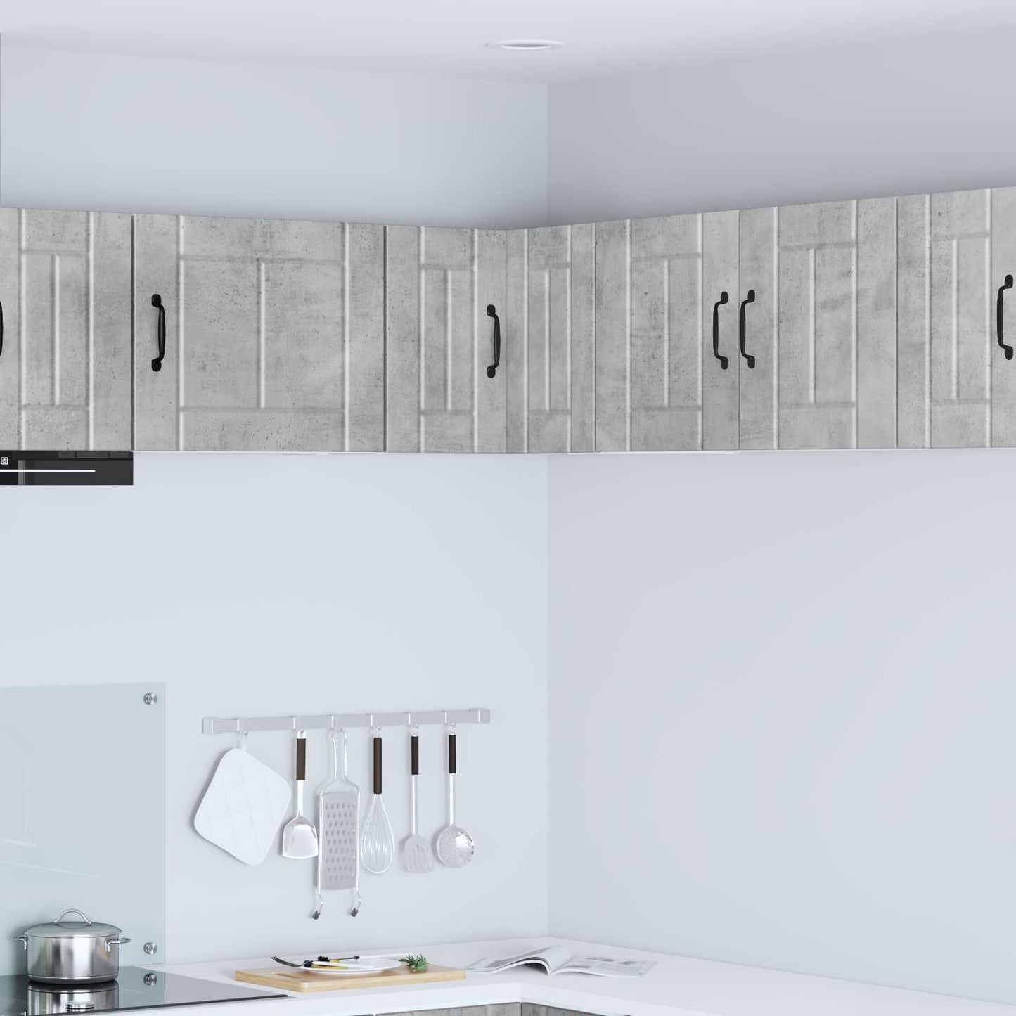 Wand-Eckschrank LUCCA Betongrau 57 x 57 x 40 cm Holzwerkstoff