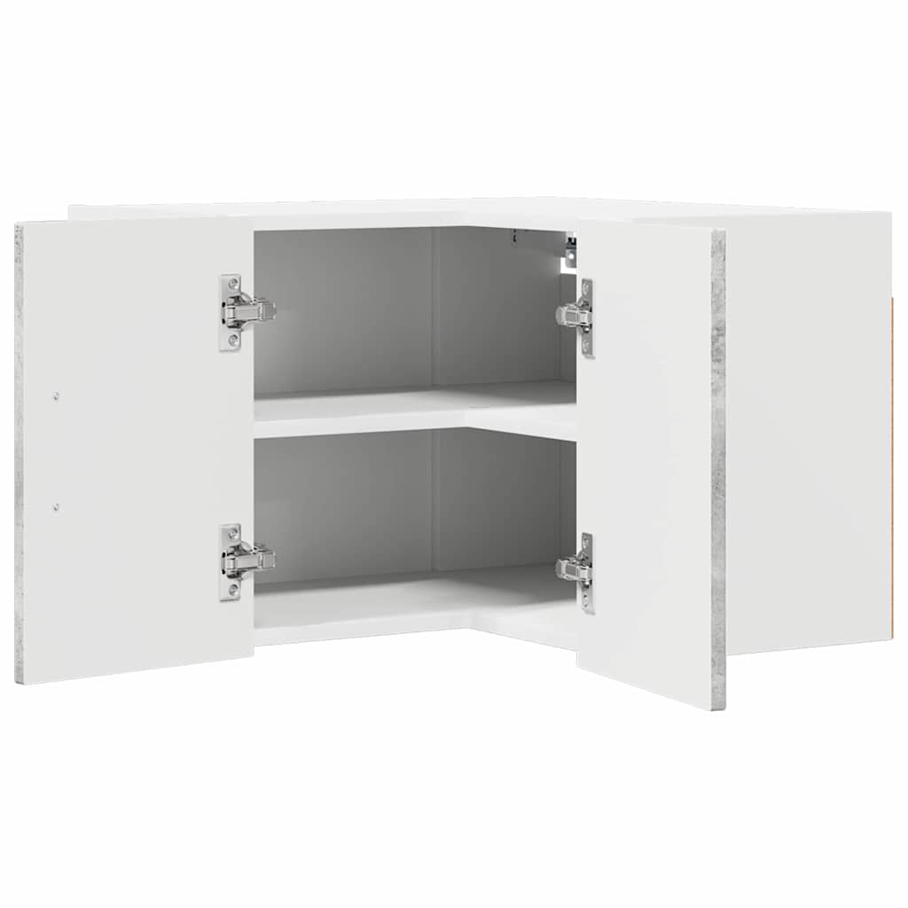 Wand-Eckschrank LUCCA Betongrau 57 x 57 x 40 cm Holzwerkstoff