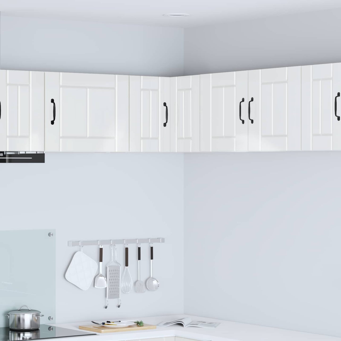 Wand-Eckschrank LUCCA Hochglanz Weiß 57 x 57 x 40 cm