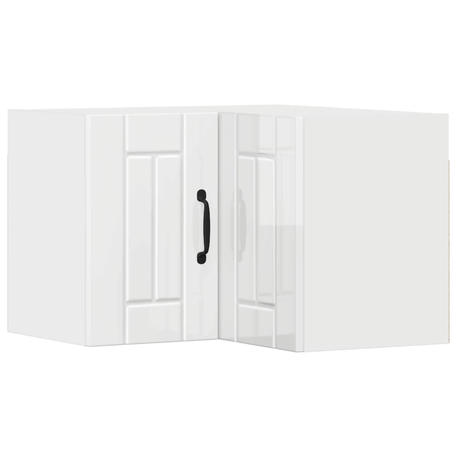 Wand-Eckschrank LUCCA Hochglanz Weiß 57 x 57 x 40 cm