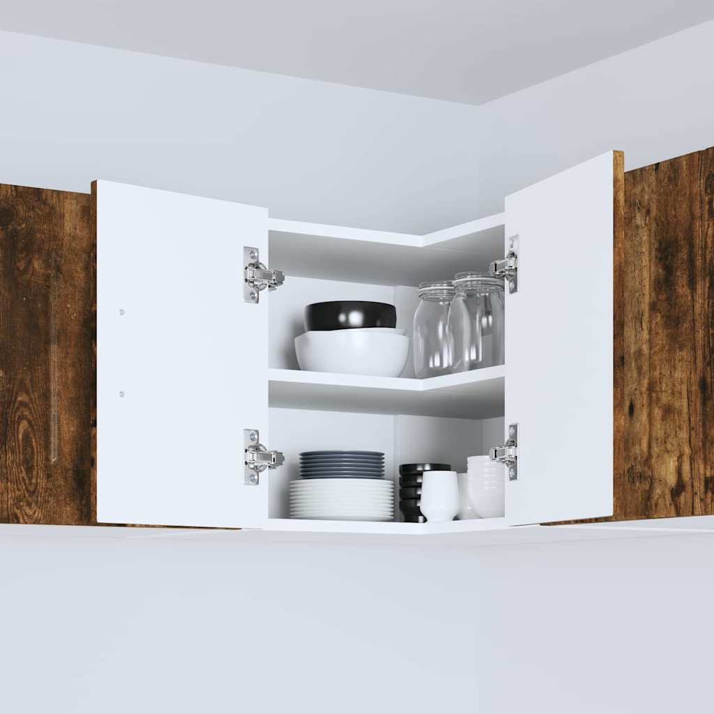 Küchenhängeschrank mit Regal Geräucherte Eiche 57 x 57 x 40 cm