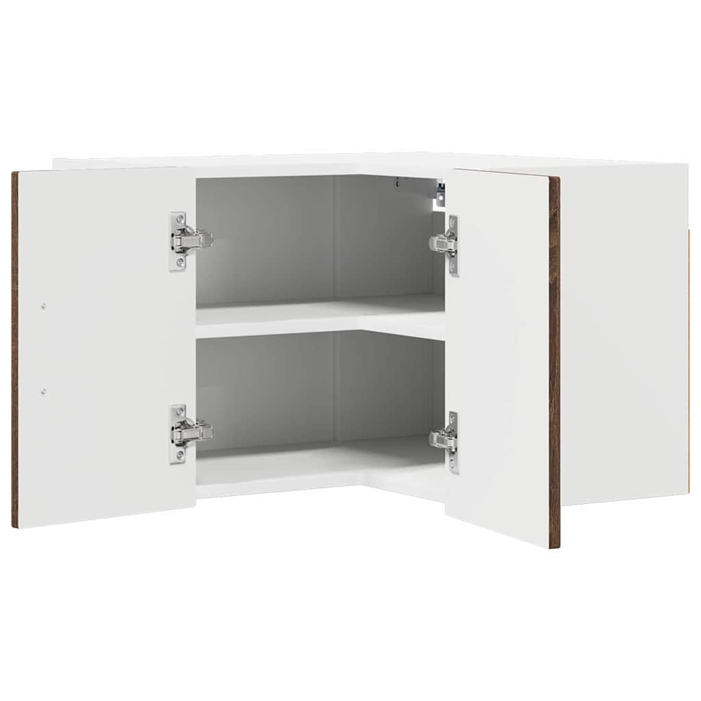 Küchenhängeschrank mit Regal Braun Eichen-Optik 57 x 57 x 40 cm