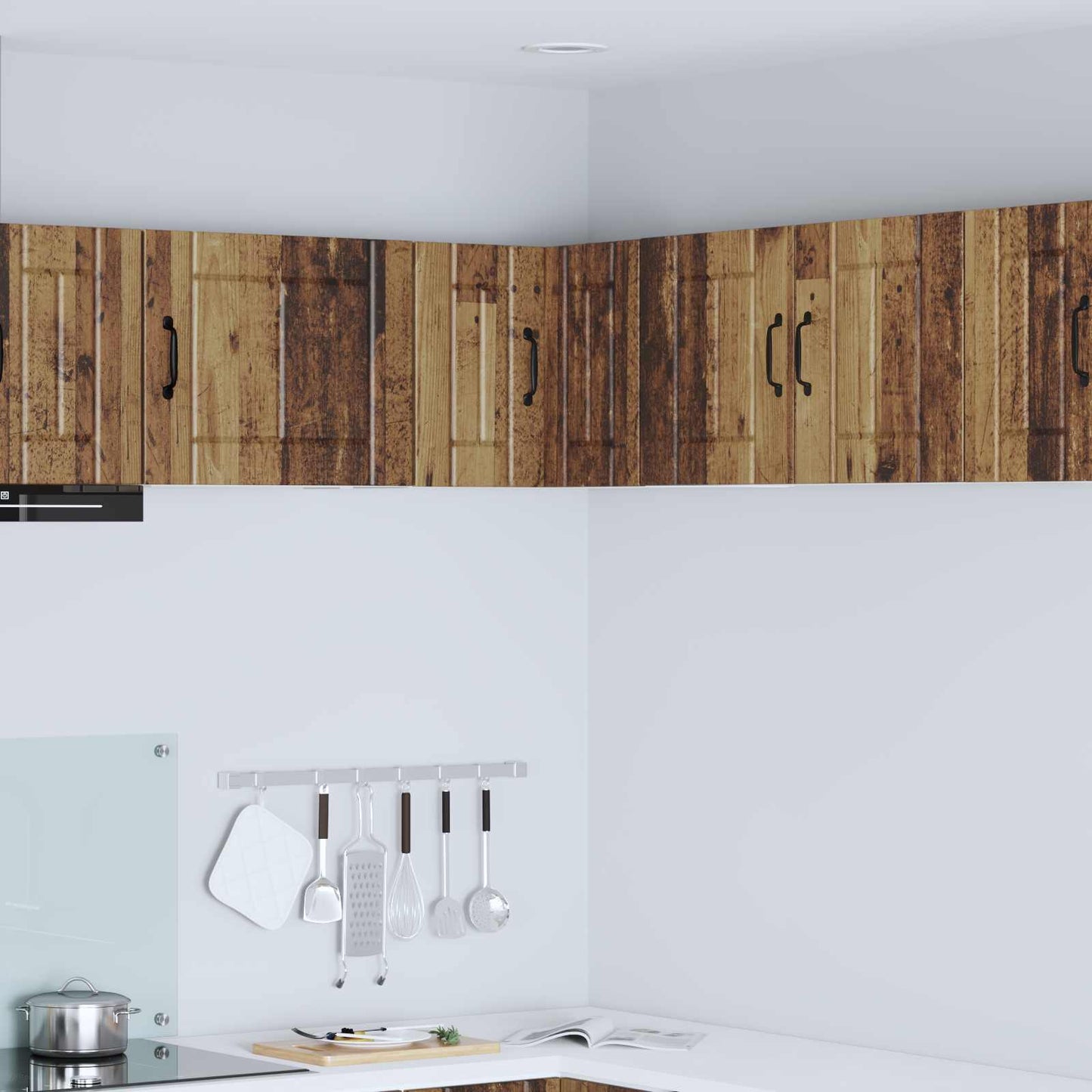 Wand-Eckschrank LUCCA Altholz 57 x 57 x 40 cm Holzwerkstoff