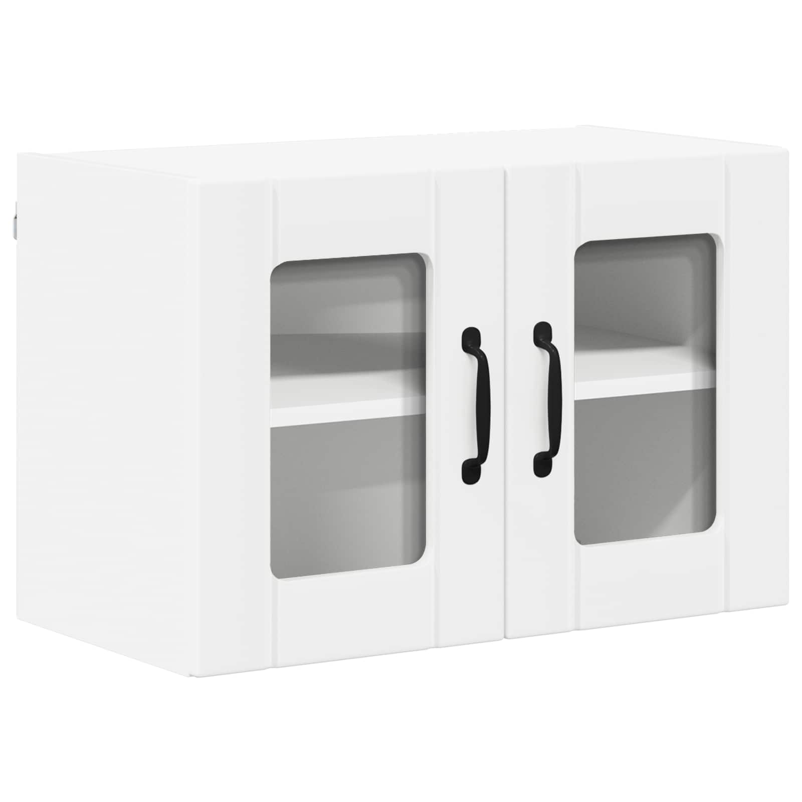 Wandglas-Schrank LUCCA 2 stk. Weiß Holzwerkstoff