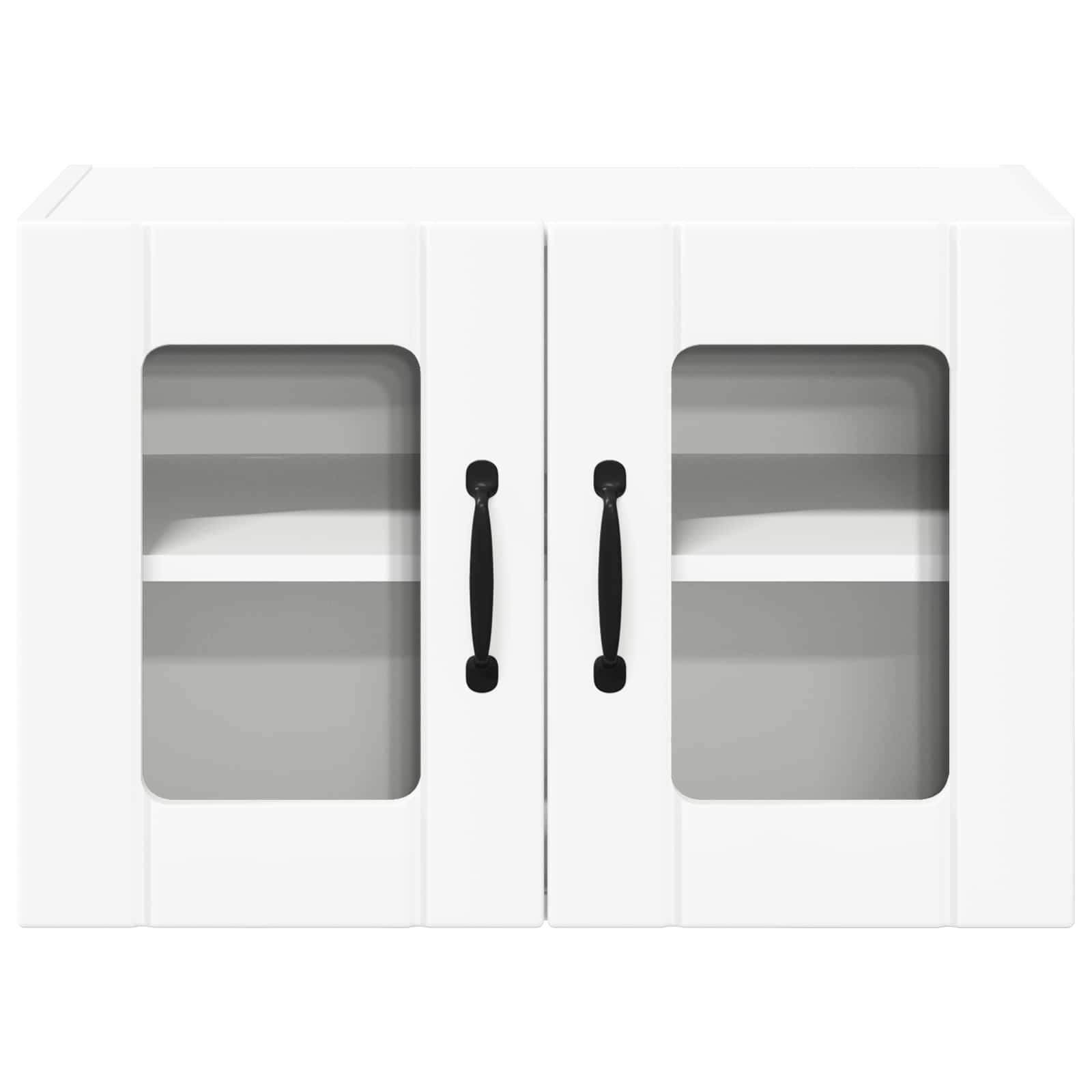 Wandglas-Schrank LUCCA 2 stk. Weiß Holzwerkstoff