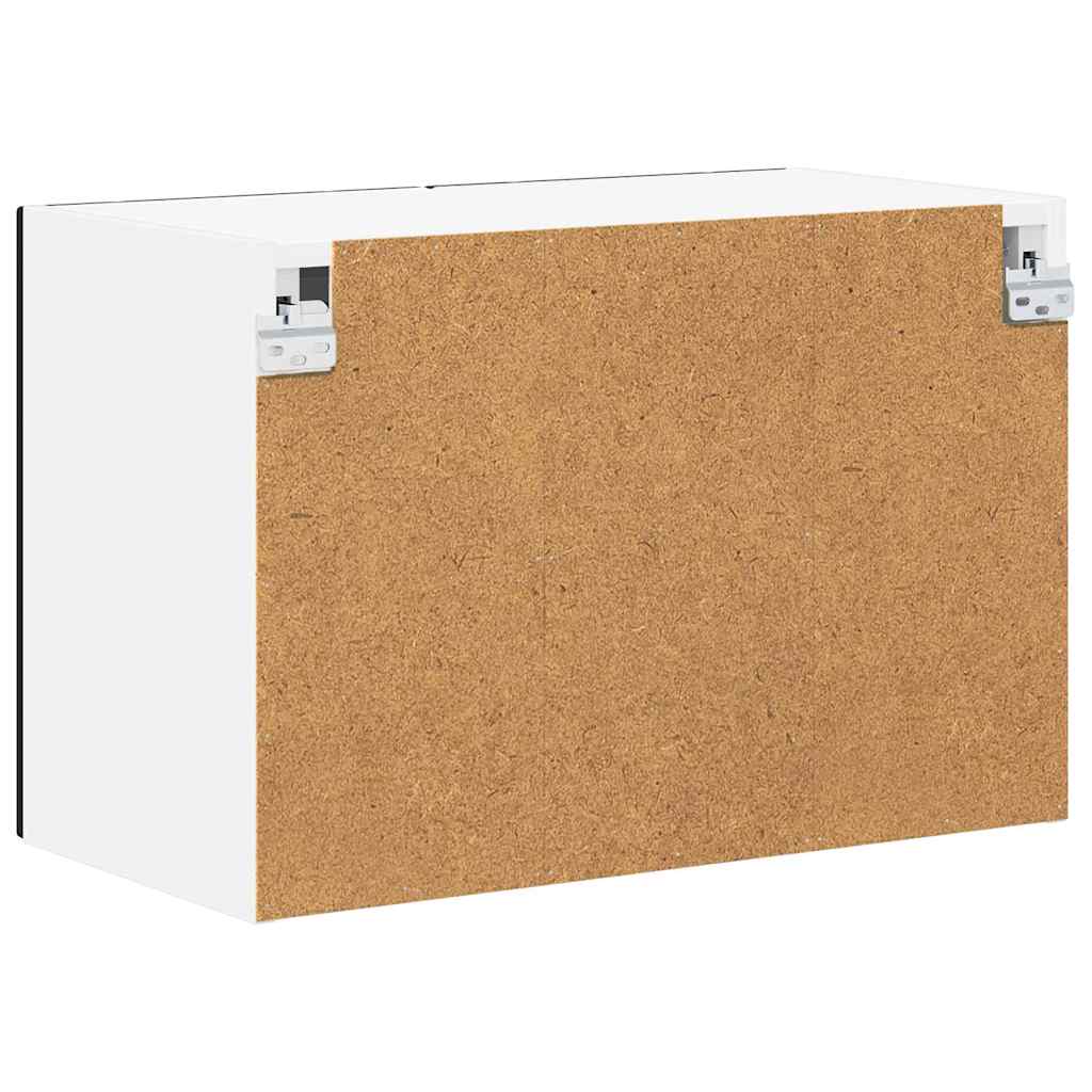 Wandglas-Schrank LUCCA 2 stk. Schwarz Holzwerkstoff