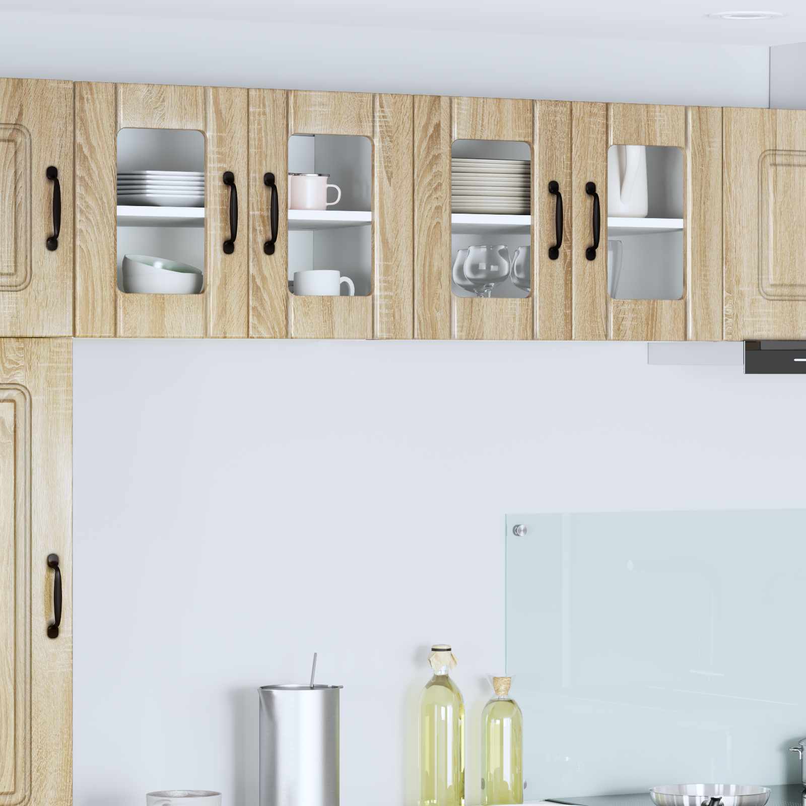 Wandglas-Schrank LUCCA Sonoma-Eiche 60 x 31 x 40 cm