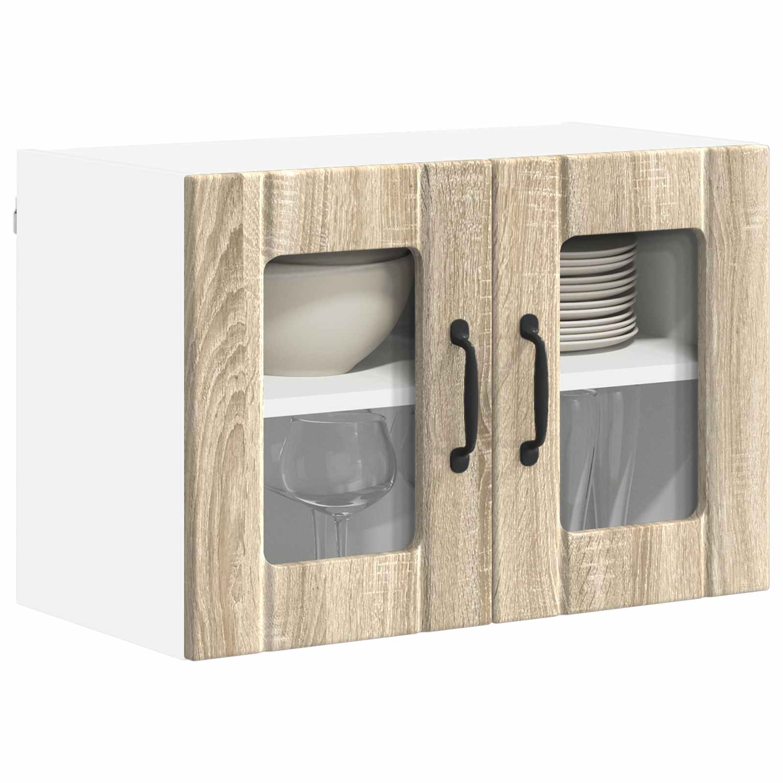 Wandglas-Schrank LUCCA Sonoma-Eiche 60 x 31 x 40 cm
