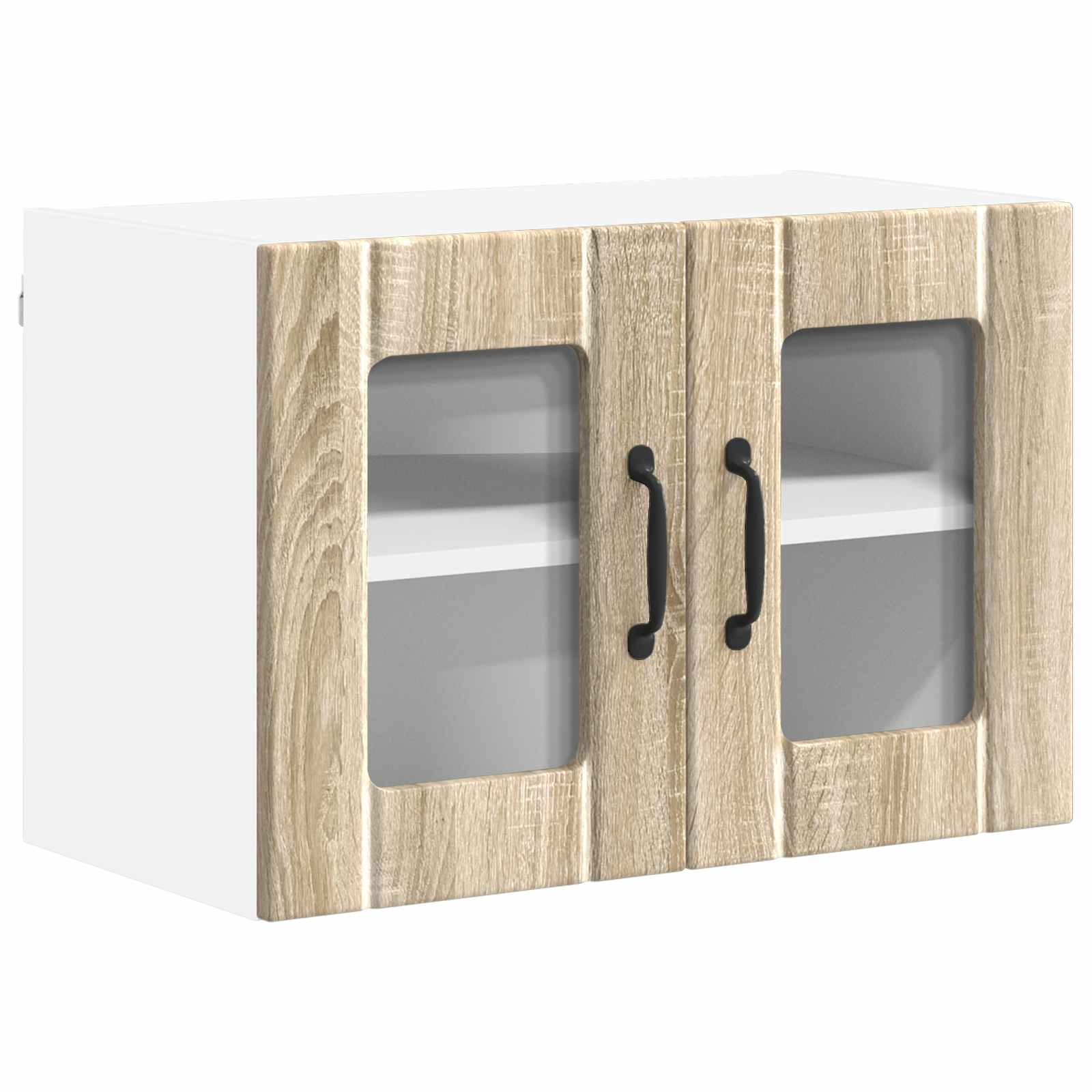 Wandglas-Schrank LUCCA 2 stk. Sonoma-Eiche Holzwerkstoff