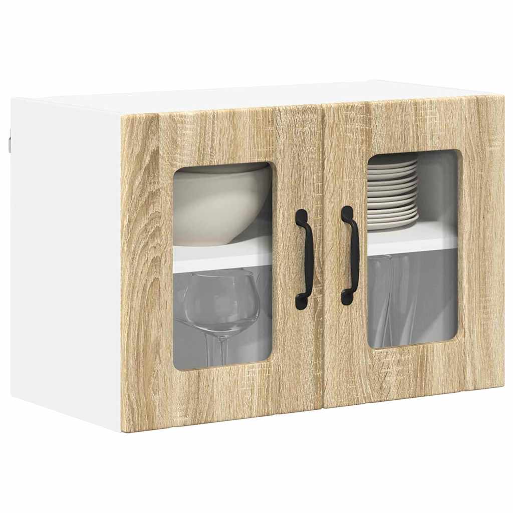 Küchenhängeschrank mit Regal 2 pcs Sonoma-Eiche 60 x 31 x 40 cm