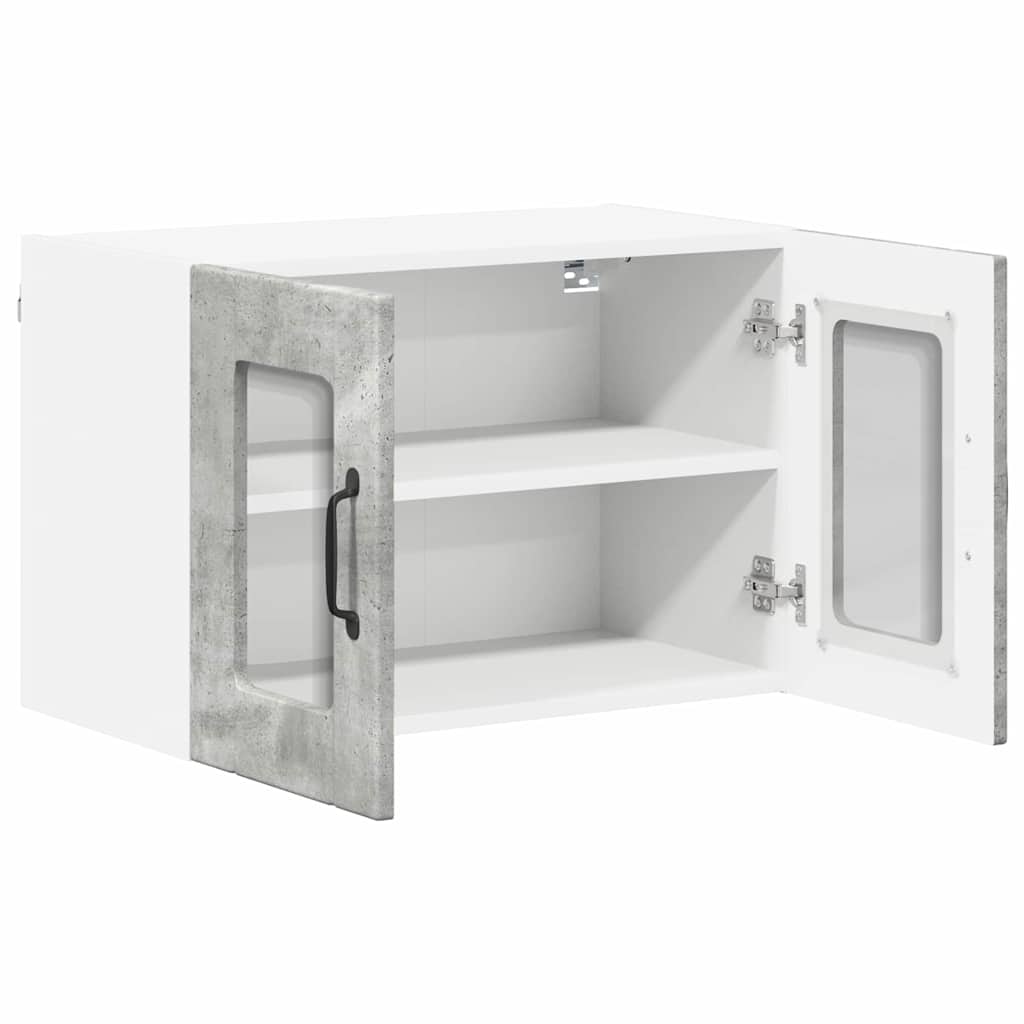 Küchenhängeschrank mit Regal 2 pcs Beton Grau 60 x 31 x 40 cm