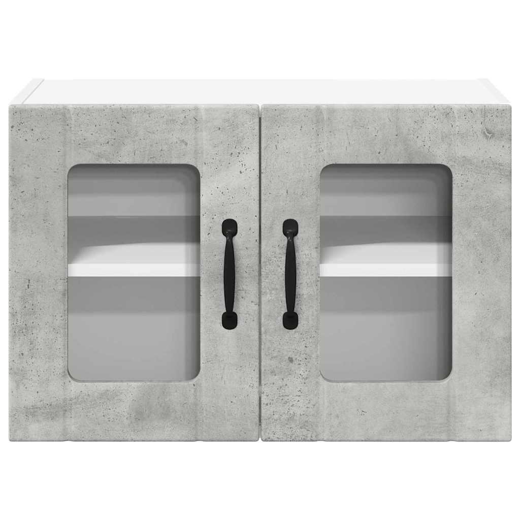 Küchenhängeschrank mit Regal 2 pcs Beton Grau 60 x 31 x 40 cm