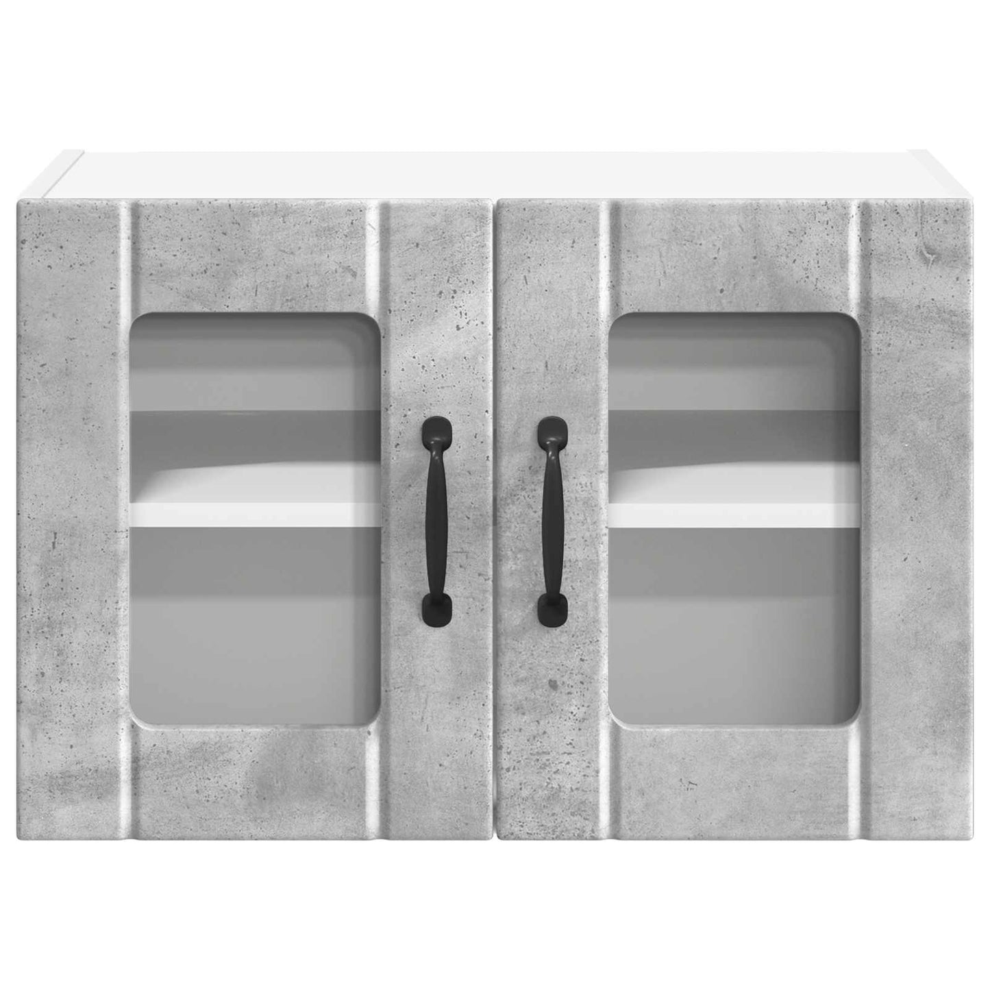 Wandglas-Schrank LUCCA 2 stk. Betongrau Holzwerkstoff