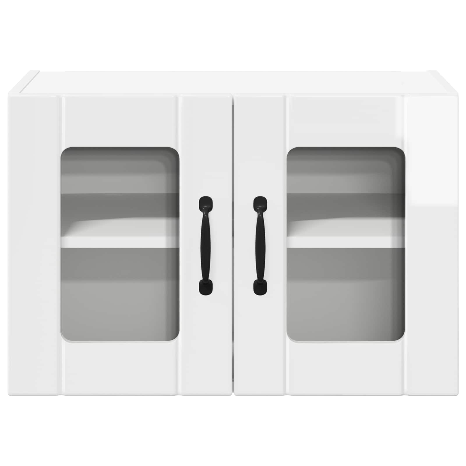 Wandglas-Schrank LUCCA Hochglanz Weiß 60 x 31 x 40 cm