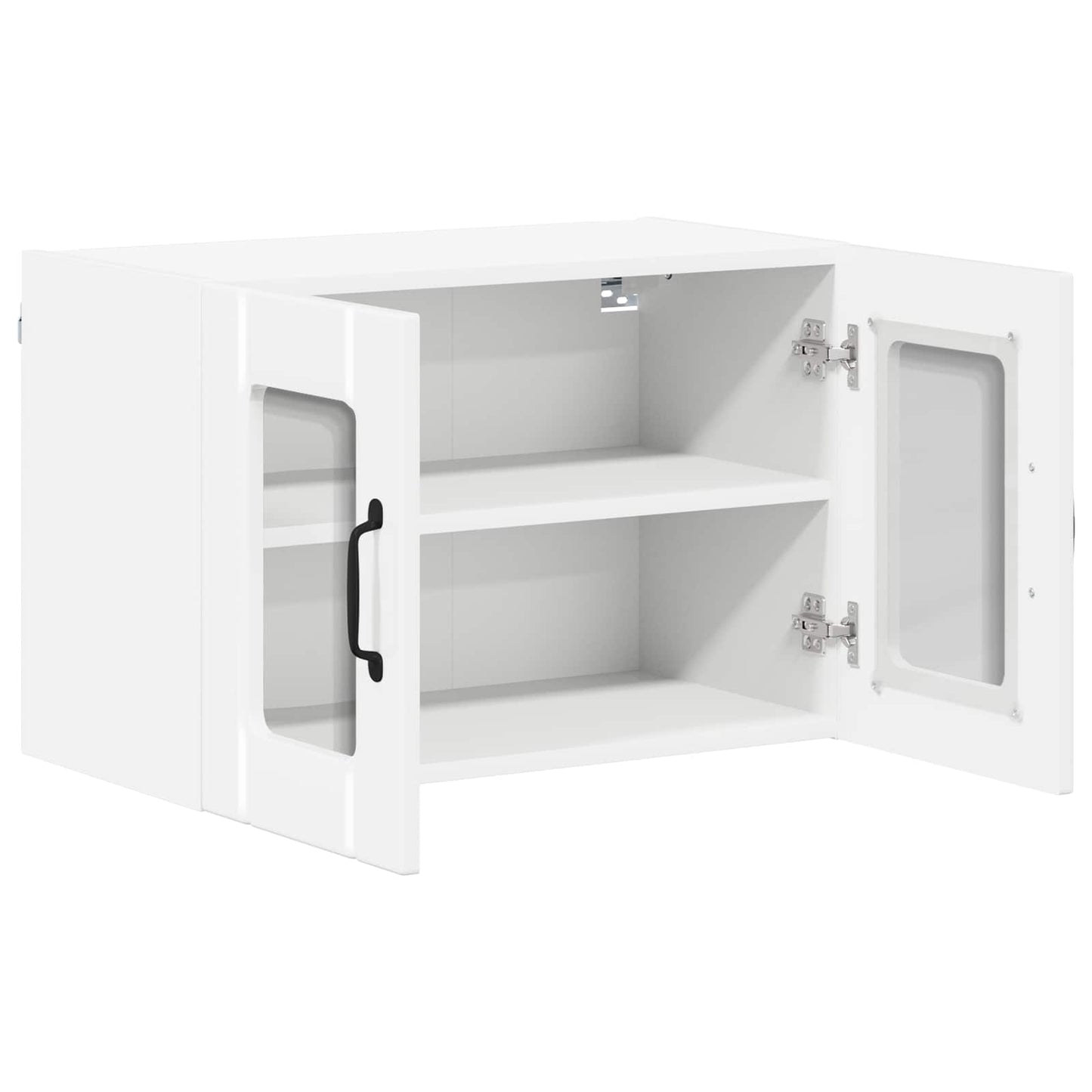 Wandglas-Schrank LUCCA 2 stk. Hochglanz Weiß Holzwerkstoff