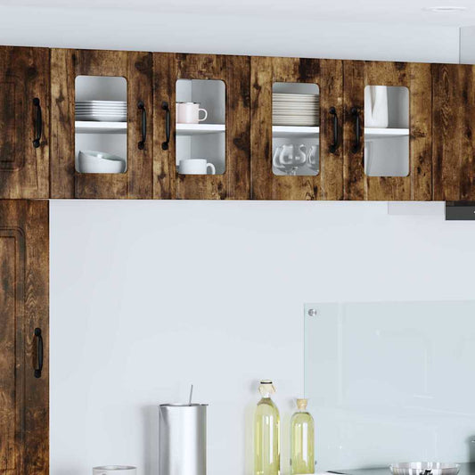 Küchenhängeschrank mit Regal Geräucherte Eiche 60 x 31 x 40 cm