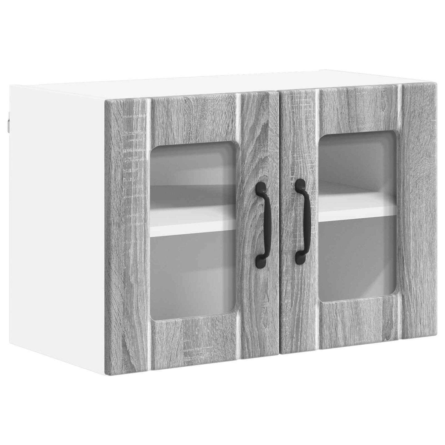 Wandglas-Schrank LUCCA 2 stk. Graues Sonoma Holzwerkstoff