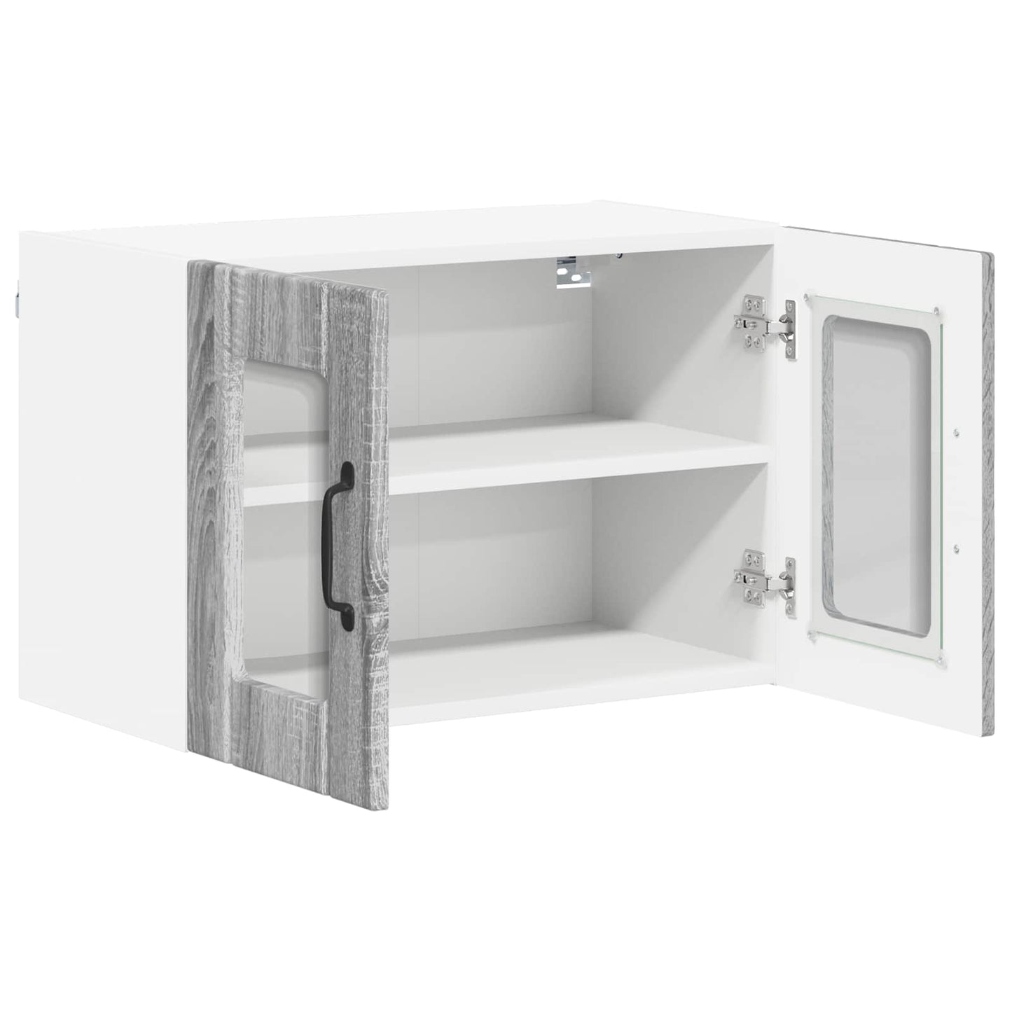 Wandglas-Schrank LUCCA 2 stk. Graues Sonoma Holzwerkstoff