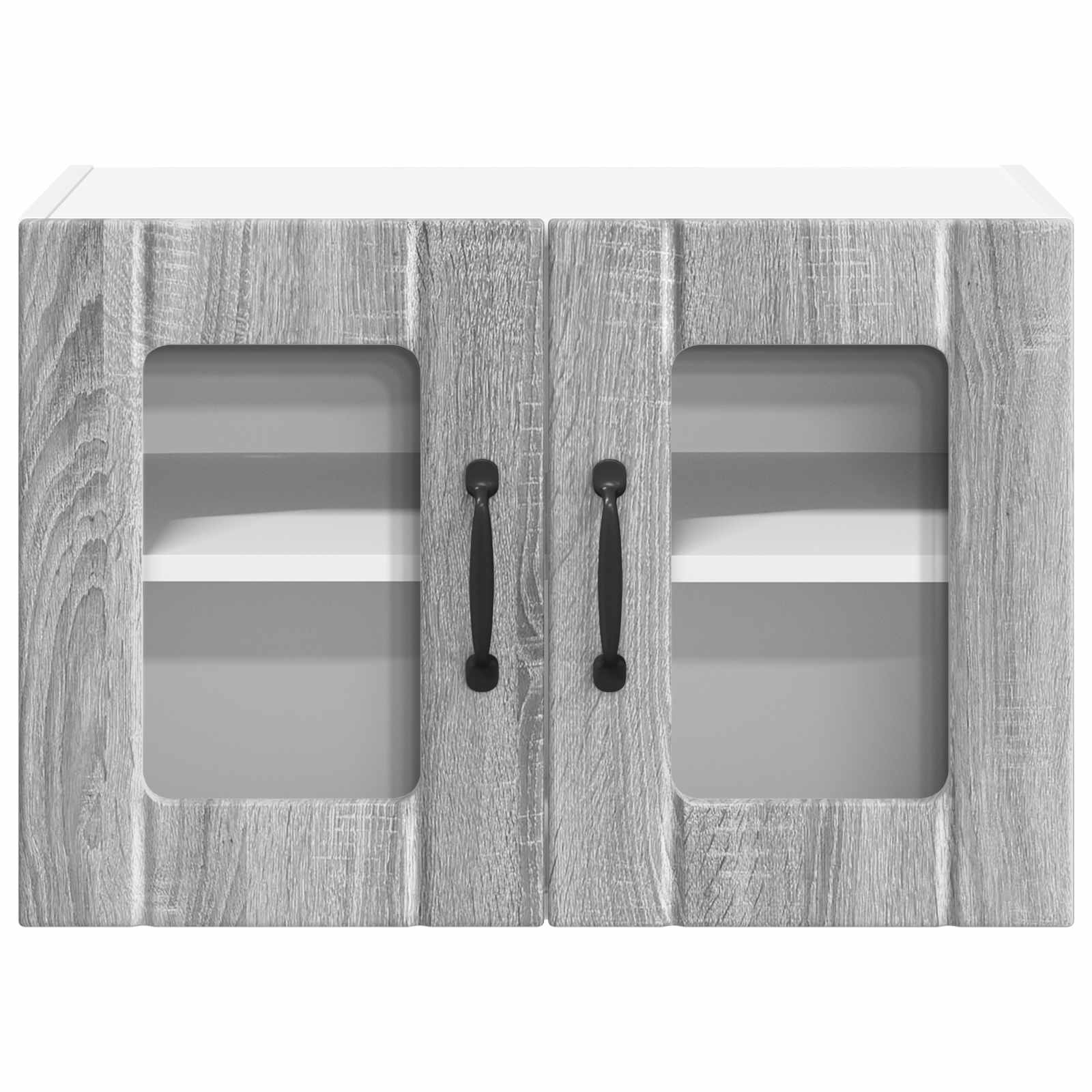 Wandglas-Schrank LUCCA 2 stk. Graues Sonoma Holzwerkstoff