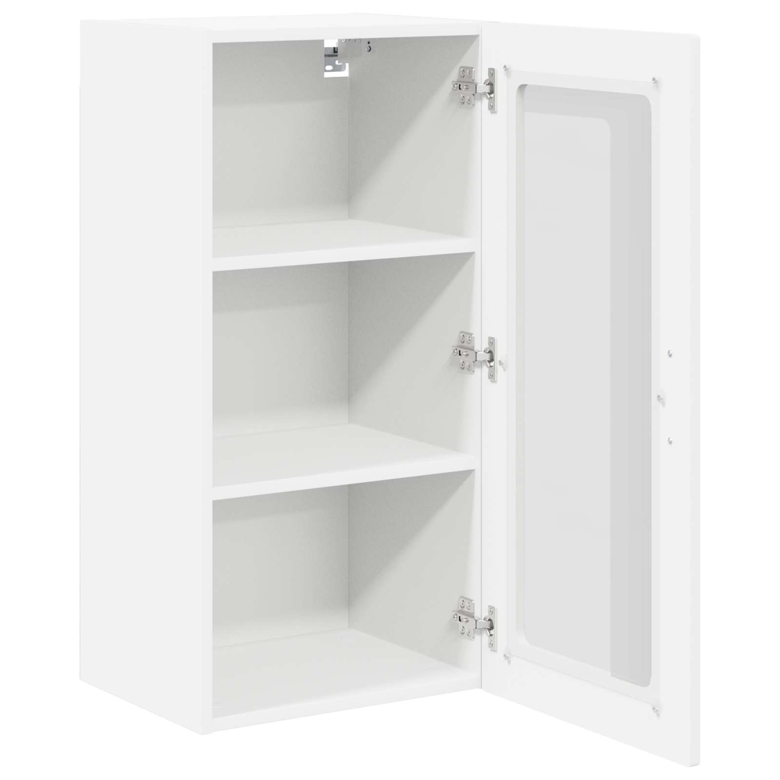 Wandglas-Schrank LUCCA 2 stk. Weiß Holzwerkstoff