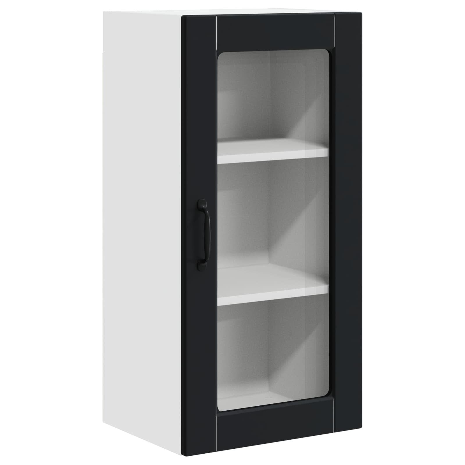 Wandglas-Schrank LUCCA Schwarz 40 x 31 x 80 cm Holzwerkstoff