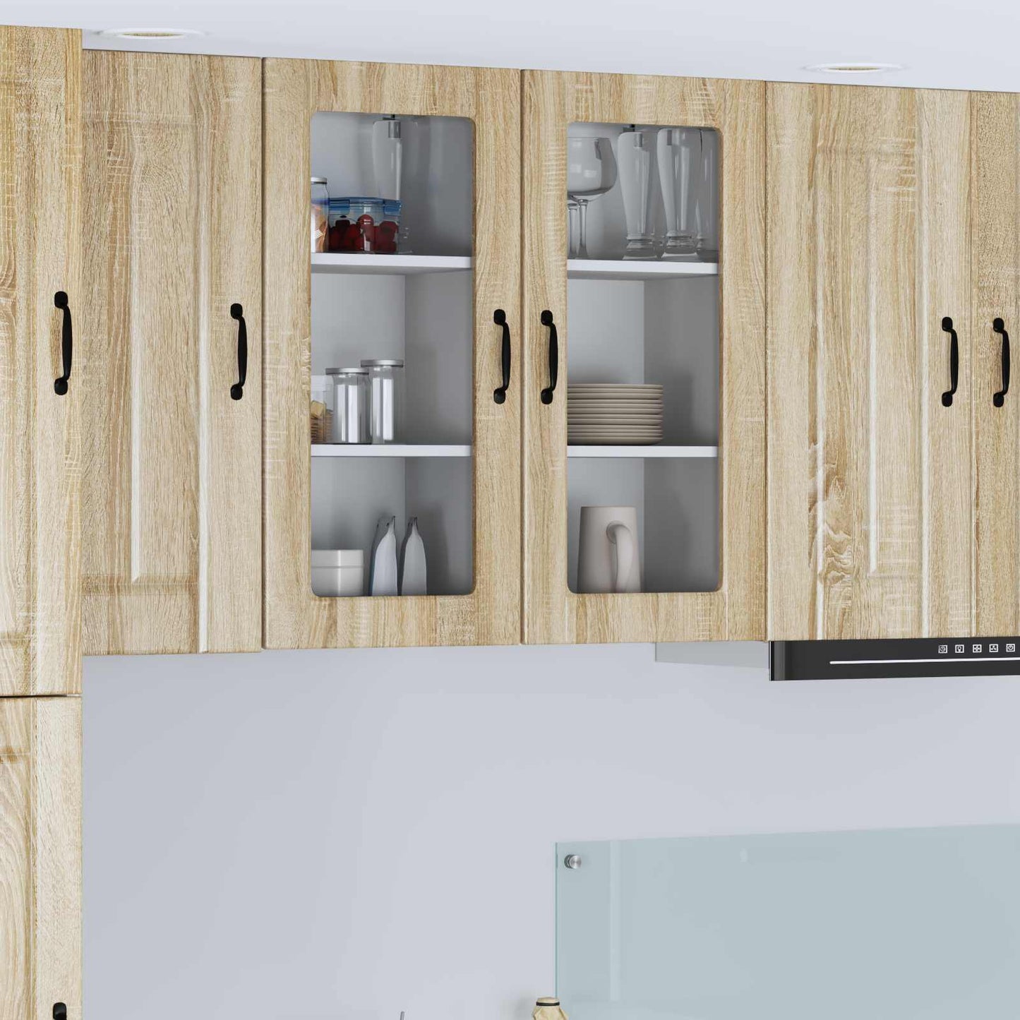 Wandglas-Schrank LUCCA Sonoma-Eiche 40 x 31 x 80 cm