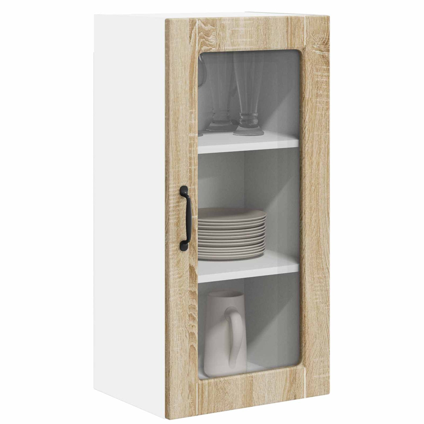 Wandglas-Schrank LUCCA Sonoma-Eiche 40 x 31 x 80 cm