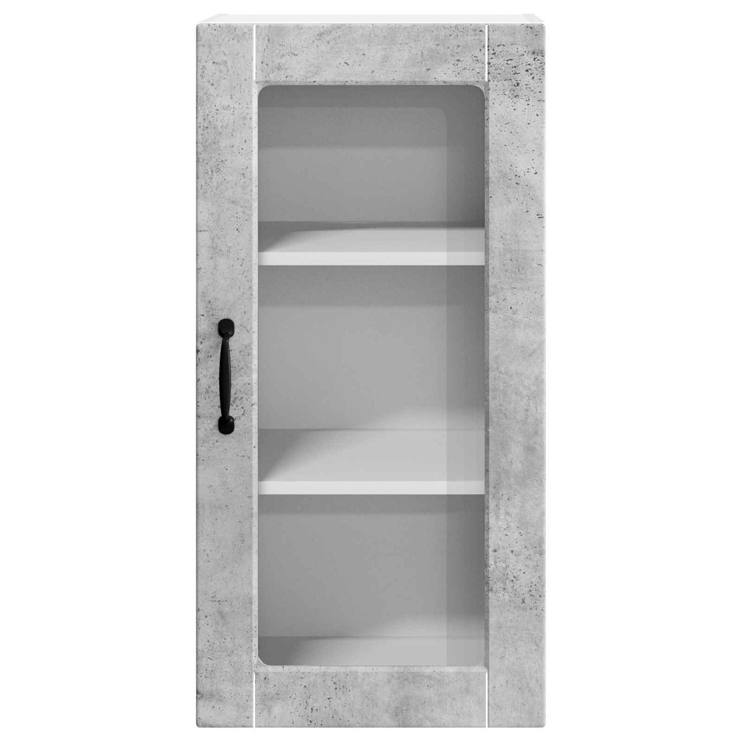 Wandglas-Schrank LUCCA 2 stk. Betongrau Holzwerkstoff