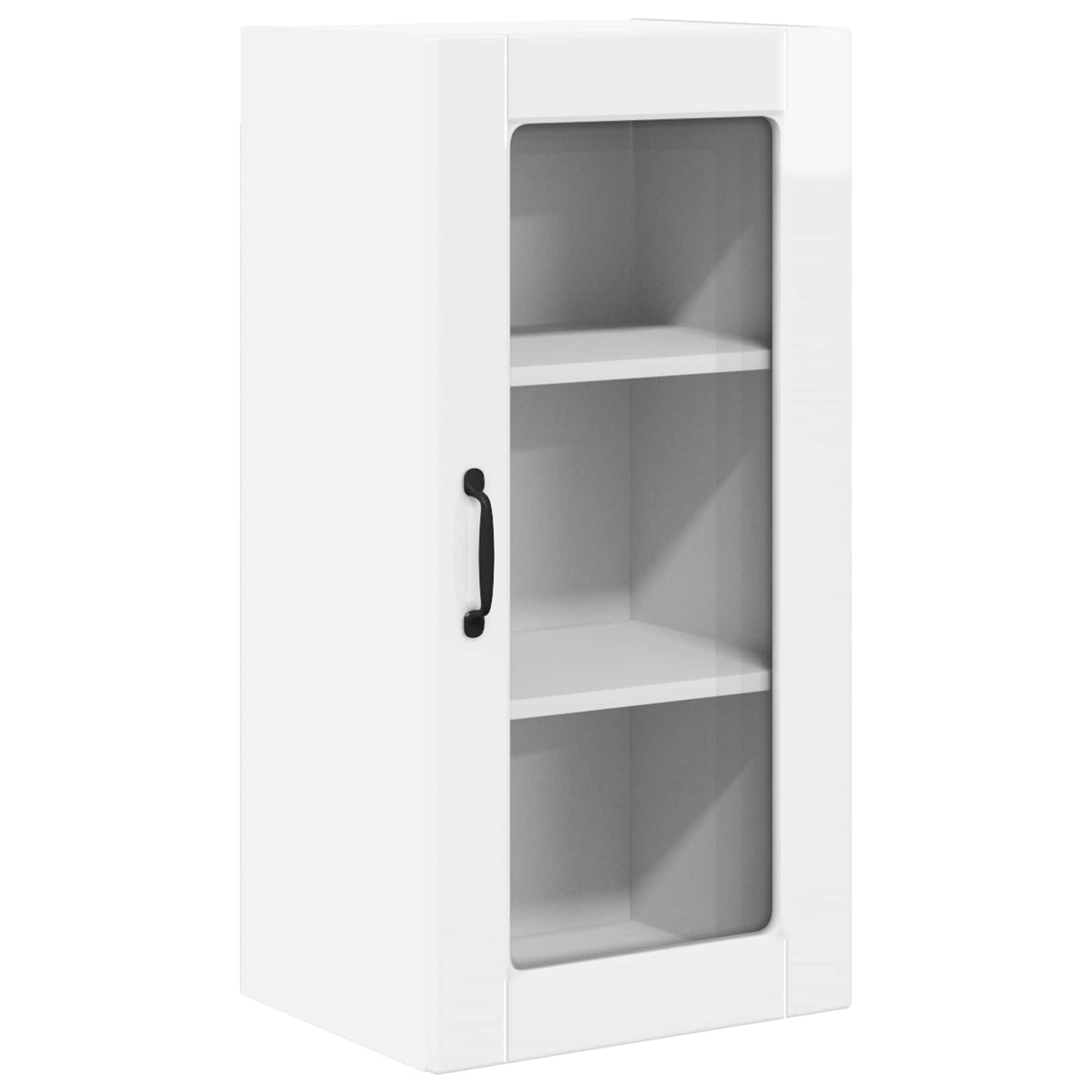 Wandglas-Schrank LUCCA 2 stk. Hochglanz Weiß Holzwerkstoff