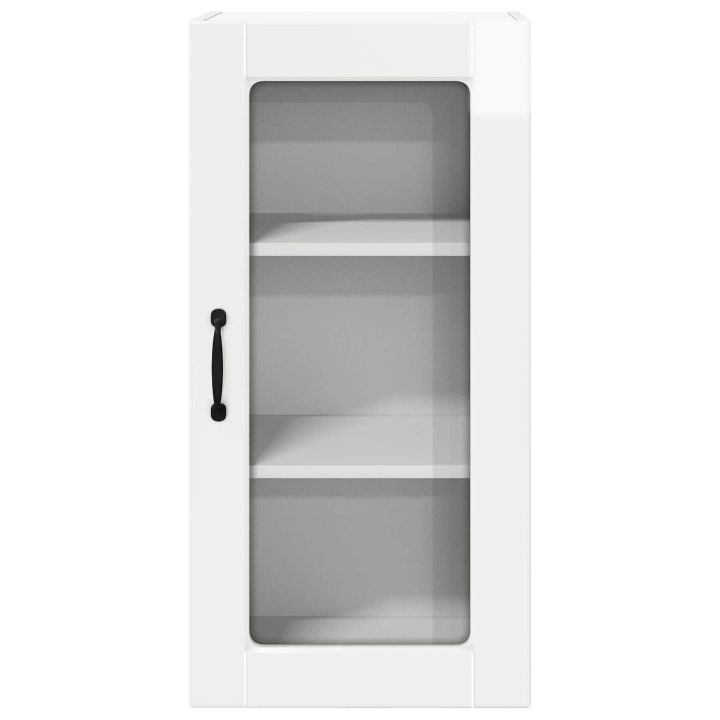 Wandglas-Schrank LUCCA 2 stk. Hochglanz Weiß Holzwerkstoff