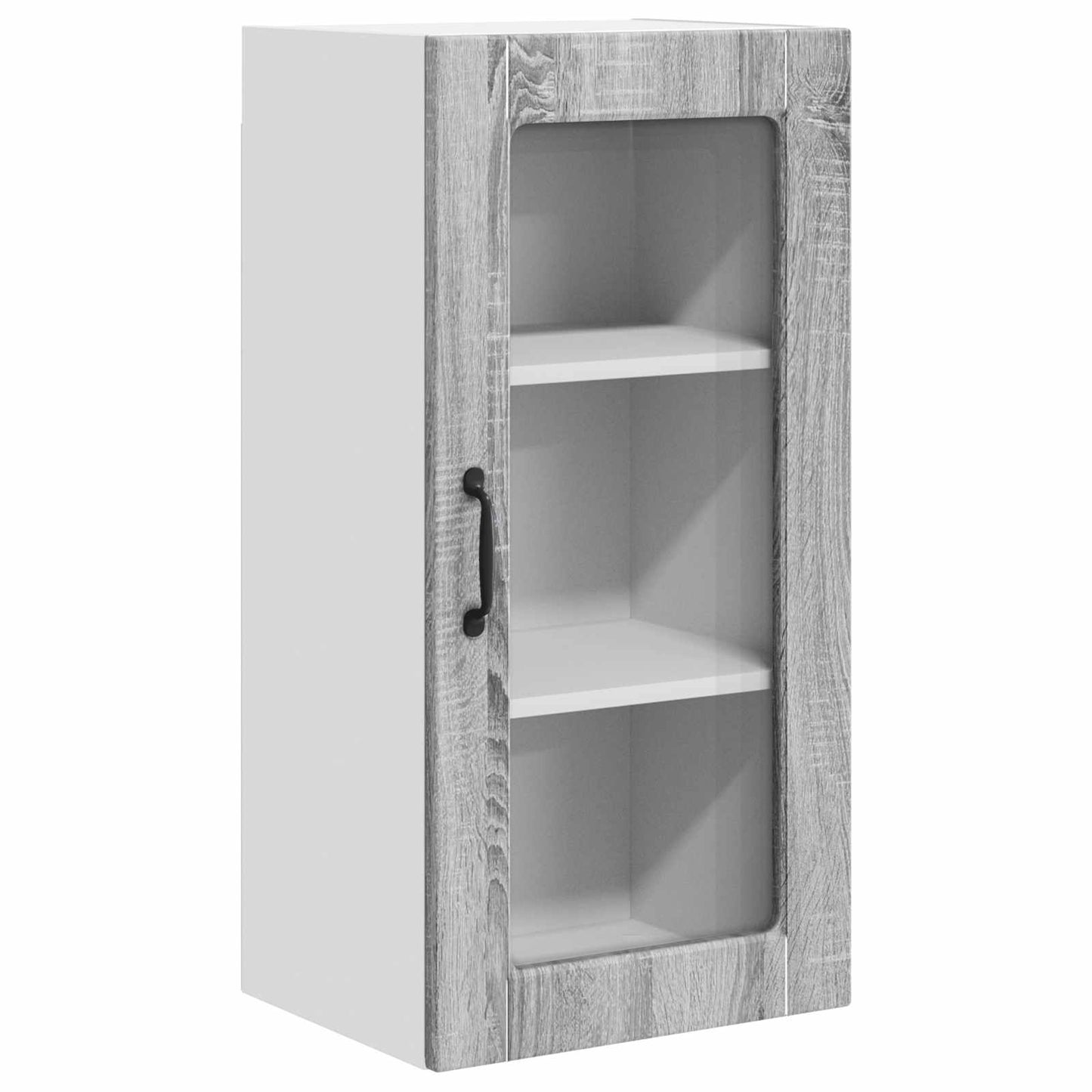 Wandglas-Schrank LUCCA 2 stk. Graues Sonoma Holzwerkstoff