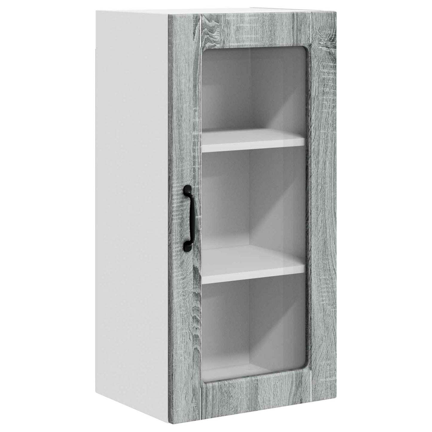Wandglas-Schrank LUCCA 2 stk. Graues Sonoma Holzwerkstoff