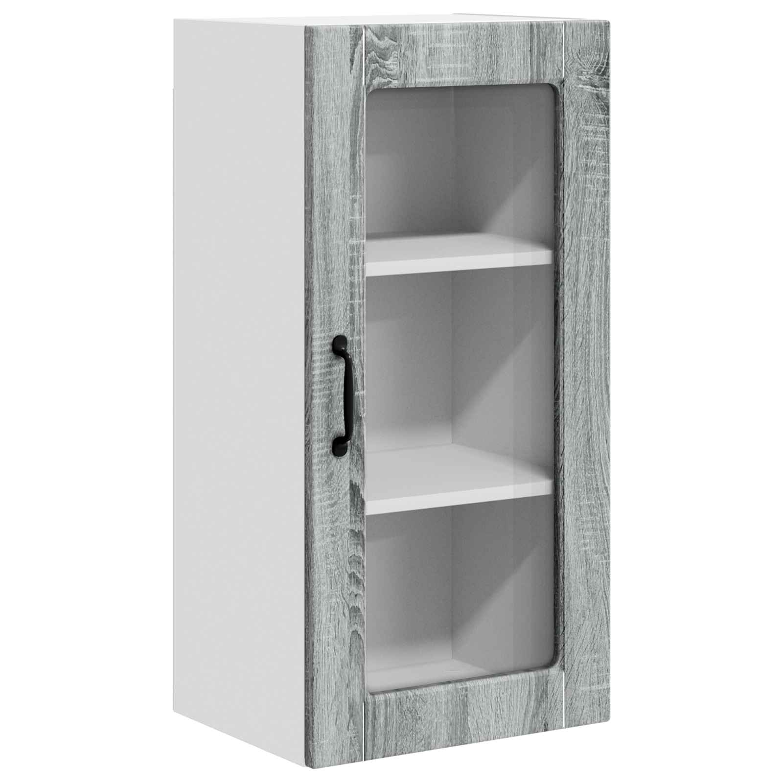 Wandglas-Schrank LUCCA 2 stk. Graues Sonoma Holzwerkstoff