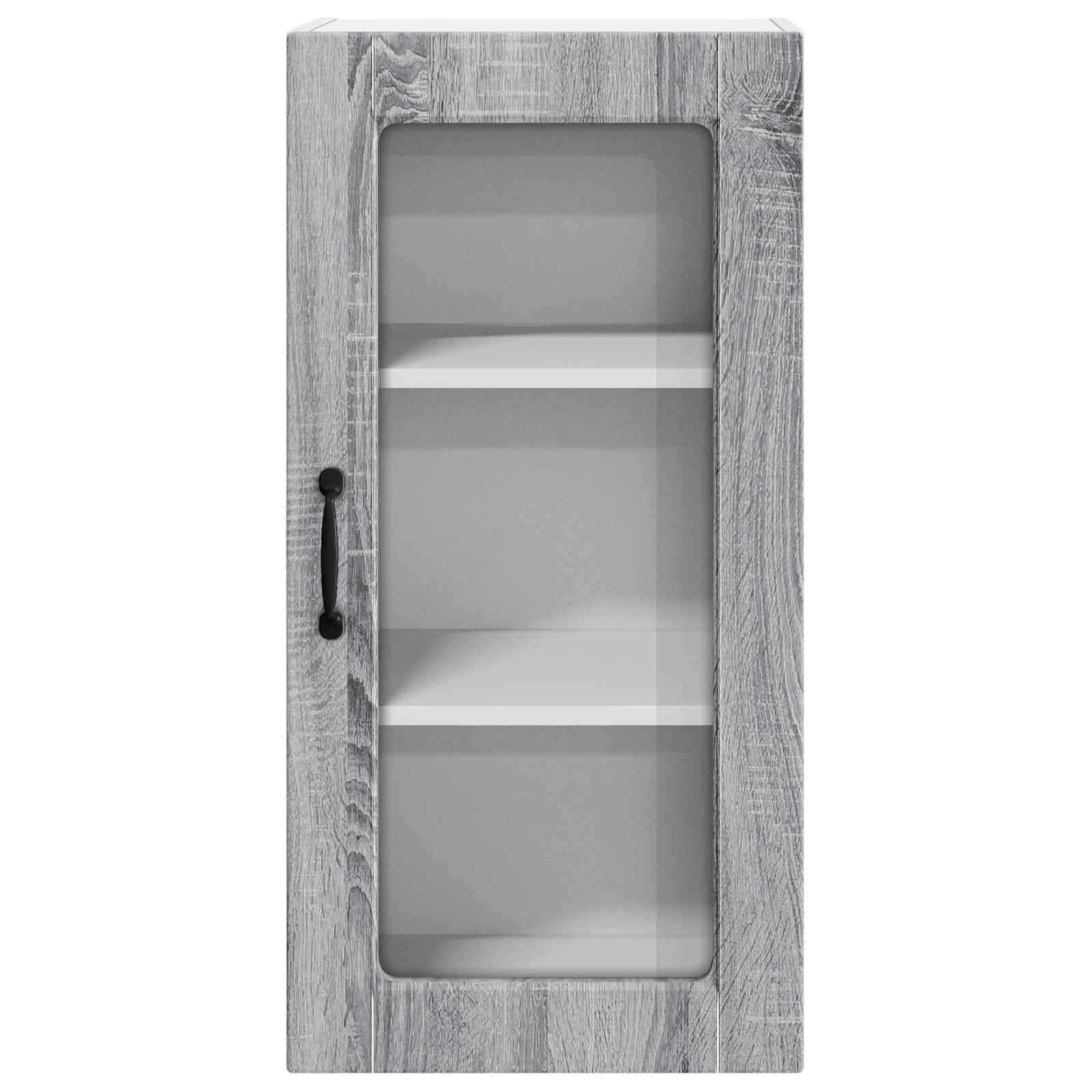 Wandglas-Schrank LUCCA 2 stk. Graues Sonoma Holzwerkstoff