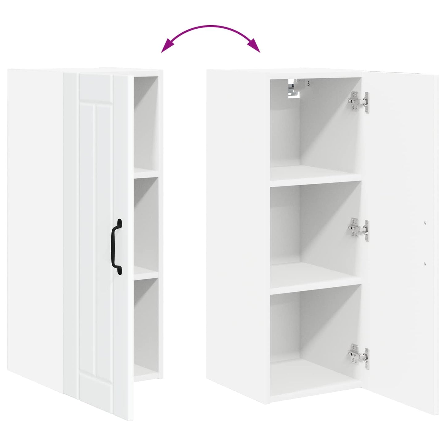 Wandschrank LUCCA 2 stk. Weiß Holzwerkstoff