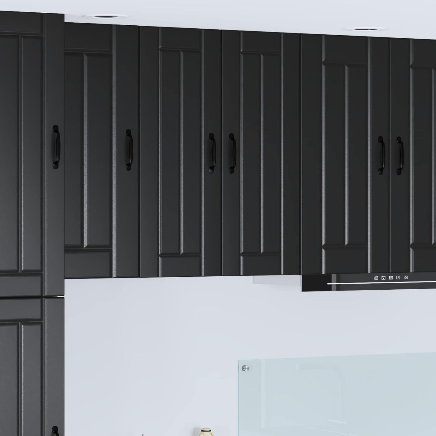 Wandschrank LUCCA 2 stk. Schwarz Holzwerkstoff