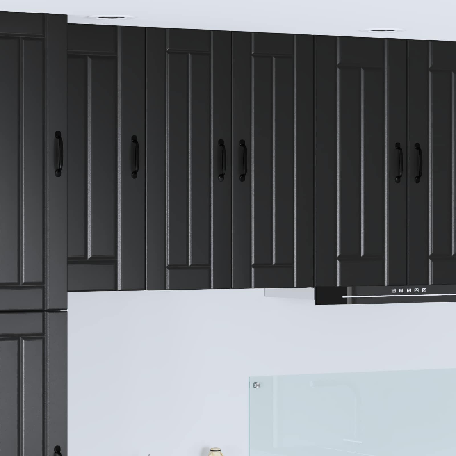 Wandschrank LUCCA 2 stk. Schwarz Holzwerkstoff