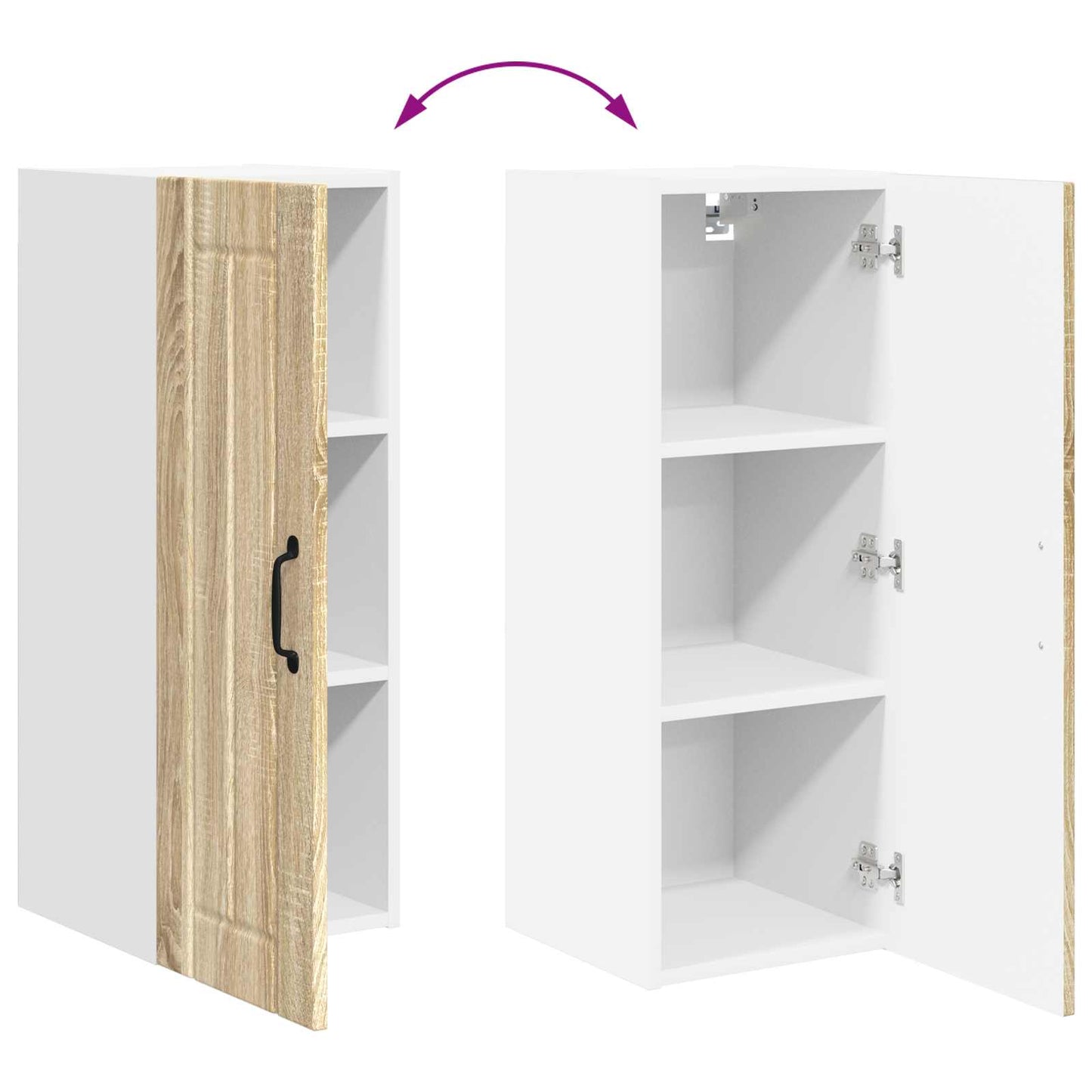 Wandschrank LUCCA 2 stk. Sonoma-Eiche Holzwerkstoff