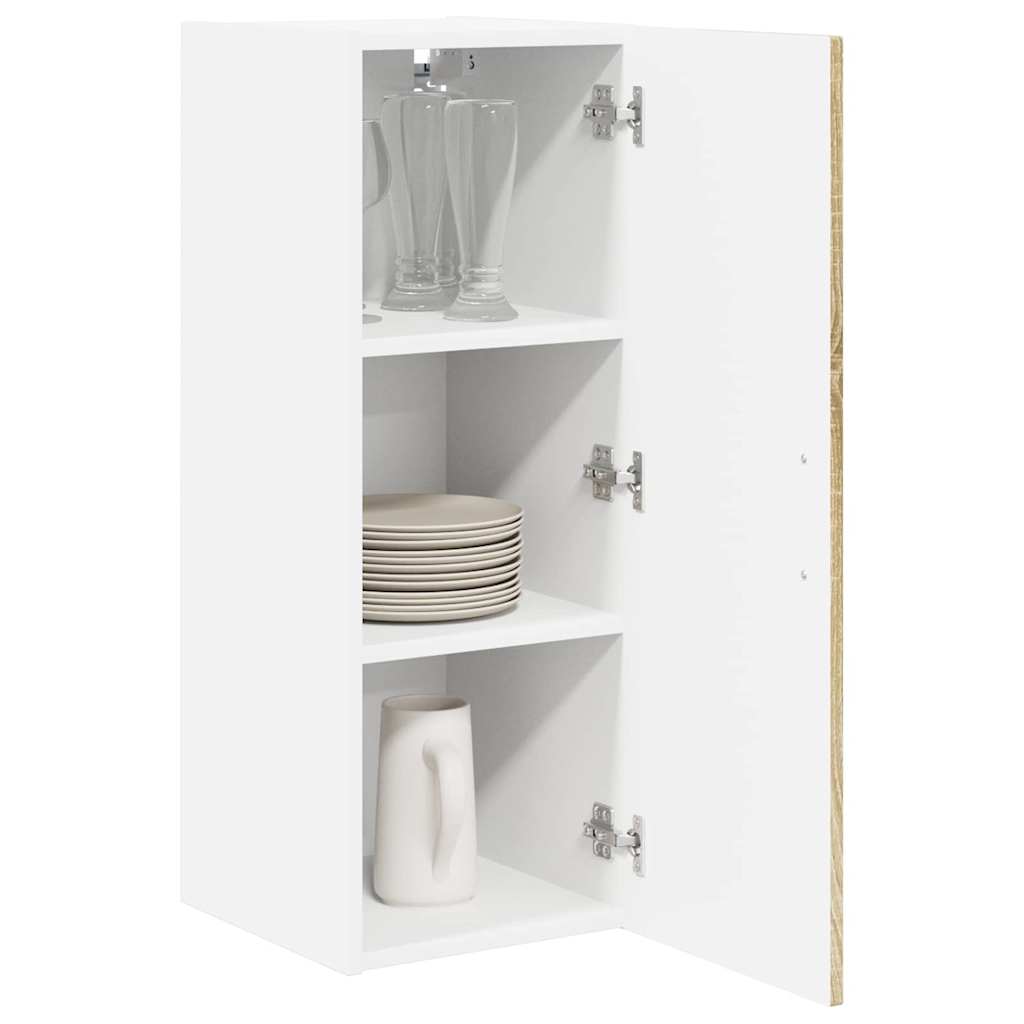 Küchenhängeschrank mit Regal 2 pcs Sonoma-Eiche 30 x 31 x 80 cm