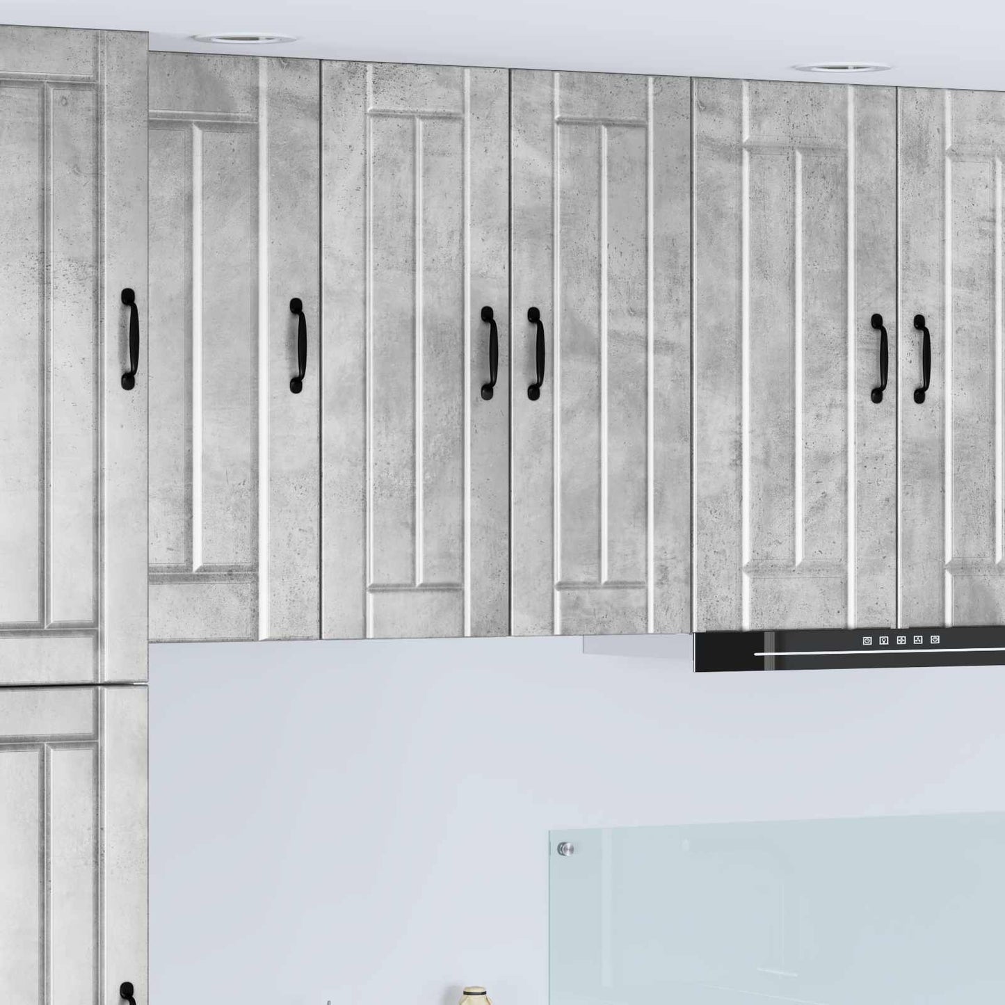 Wandschrank LUCCA 2 stk. Betongrau Holzwerkstoff