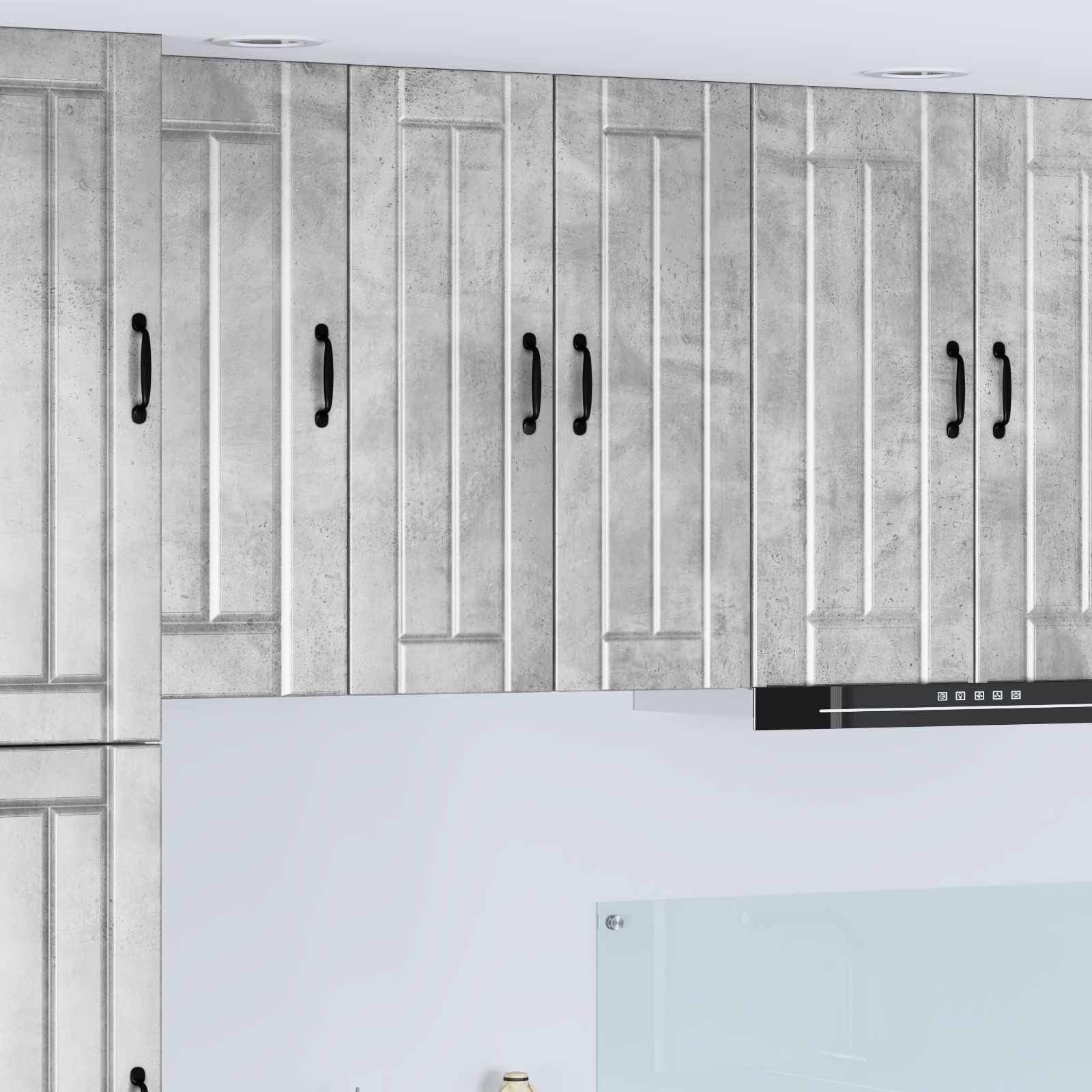 Wandschrank LUCCA 2 stk. Betongrau Holzwerkstoff