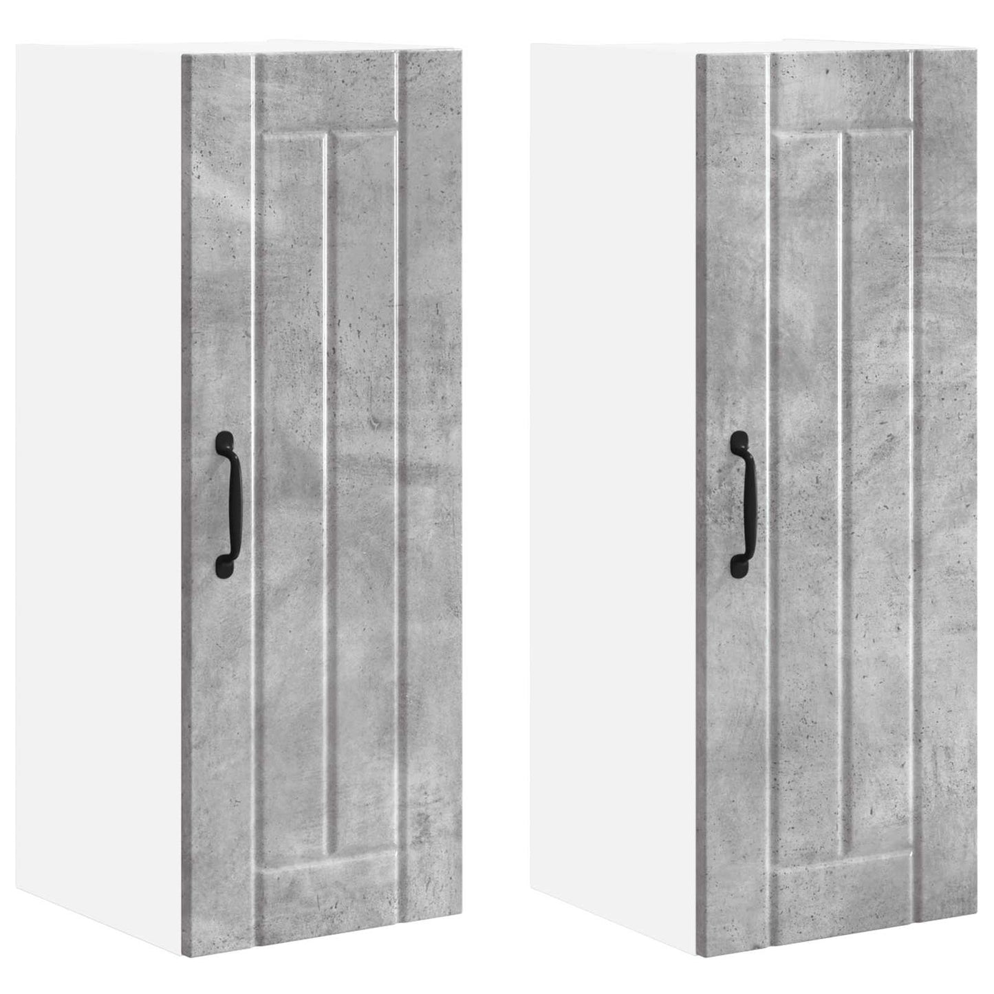 Wandschrank LUCCA 2 stk. Betongrau Holzwerkstoff