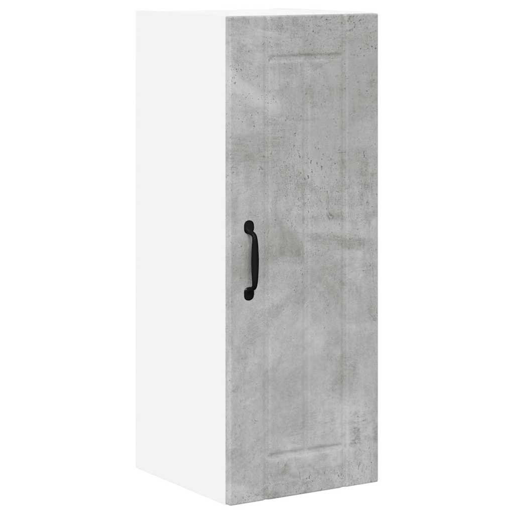 Küchenhängeschrank mit Regal 2 pcs Beton Grau 30 x 31 x 80 cm