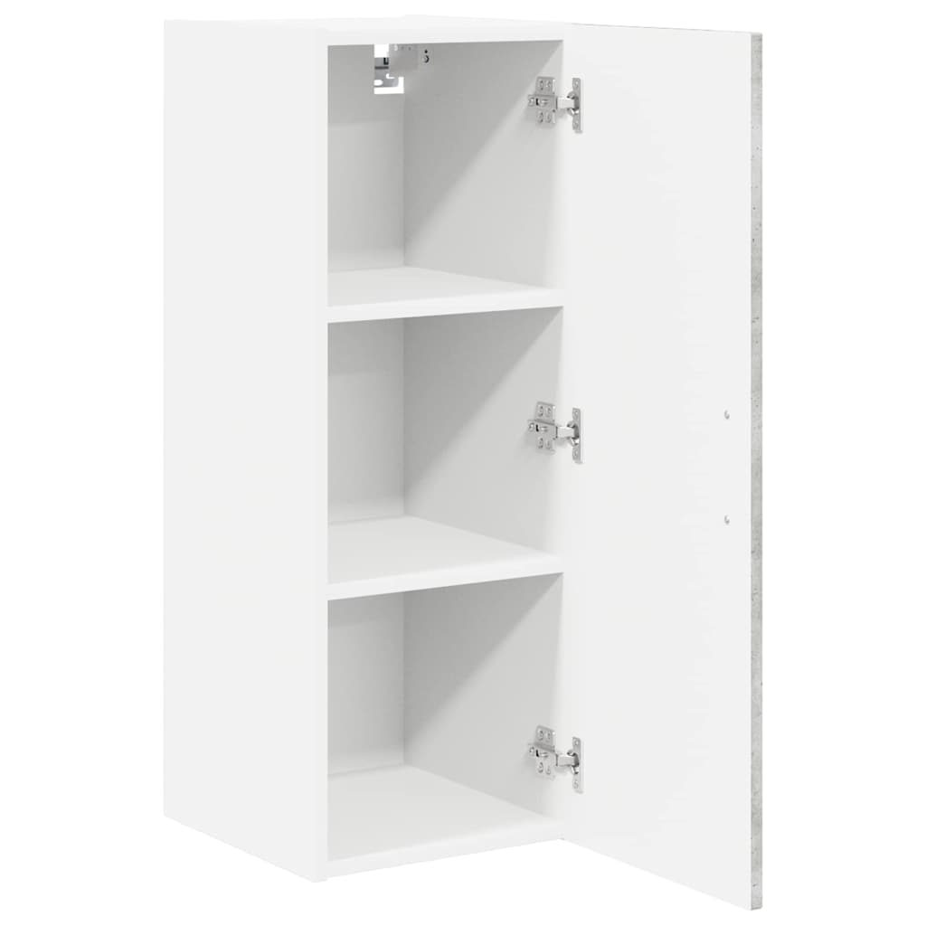 Küchenhängeschrank mit Regal 2 pcs Beton Grau 30 x 31 x 80 cm