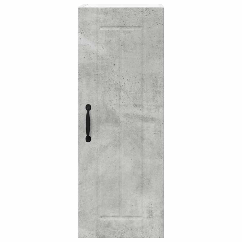 Küchenhängeschrank mit Regal 2 pcs Beton Grau 30 x 31 x 80 cm