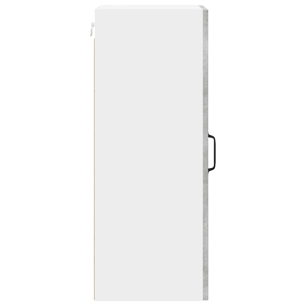 Küchenhängeschrank mit Regal 2 pcs Beton Grau 30 x 31 x 80 cm