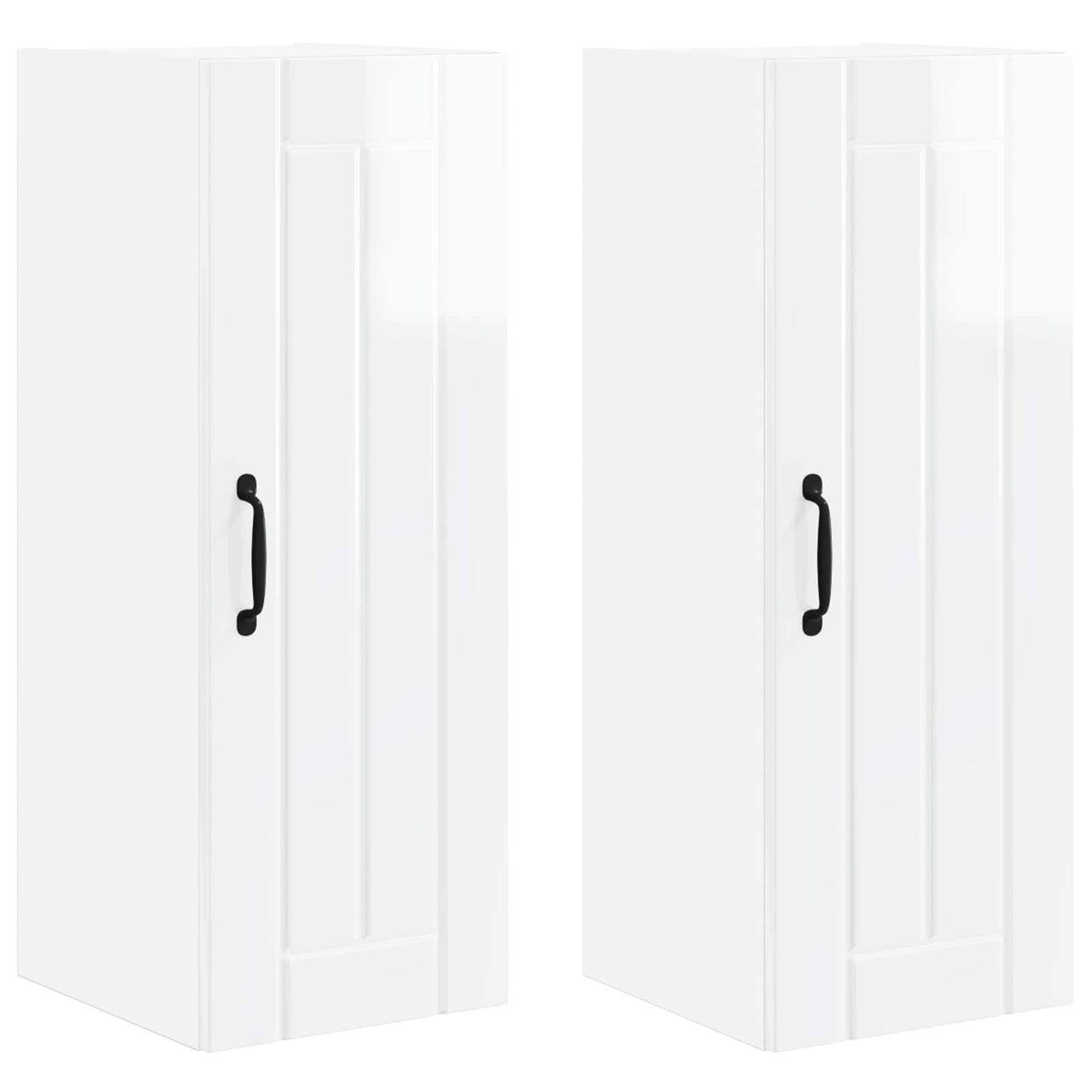 Wandschrank LUCCA 2 stk. Hochglanz Weiß Holzwerkstoff